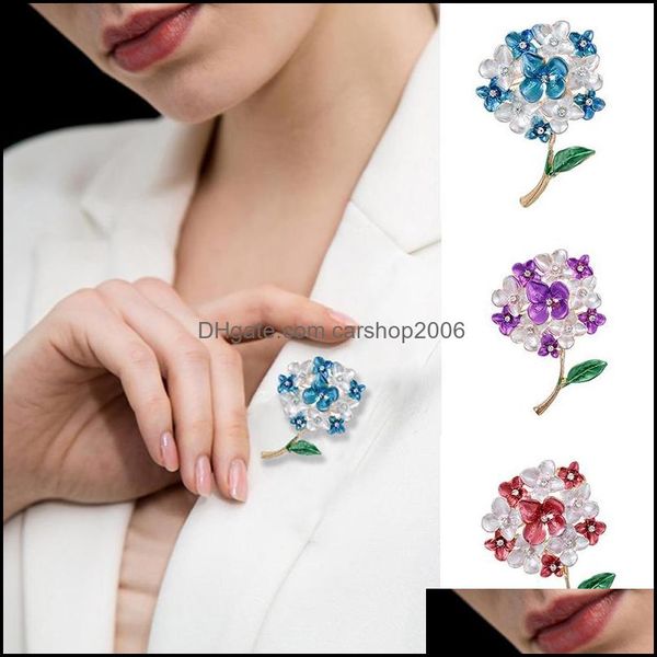 

pins, brooches jewelry lilac flower women weddings party brooch pins gifts purple red blue drop delivery 2021 0r3fb, Gray