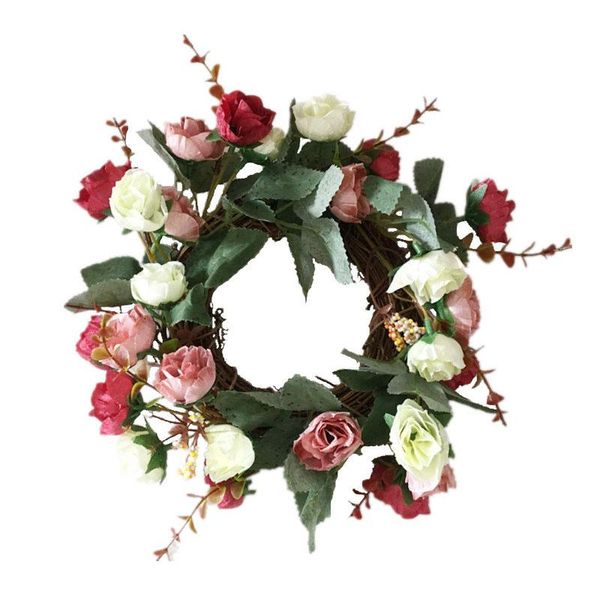 

decorative flowers & wreaths european and american silk cloth rose door lintel flower link day party decoration wall wedding