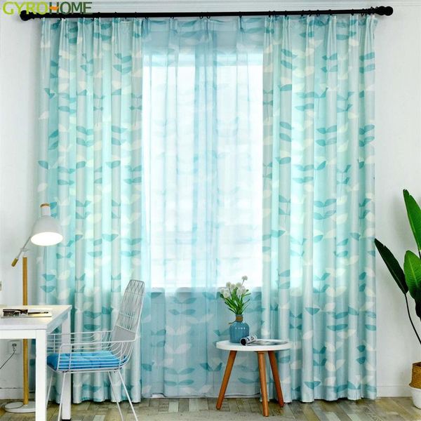 

curtain & drapes modern simple clover printing half shading curtains for living dining room bedroom