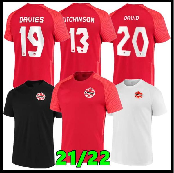 

21 22 canada soccer jerseys national team home away white third black 2021 davies david larin cavallini laryea millar hoilett 2022 the lates, Black;yellow