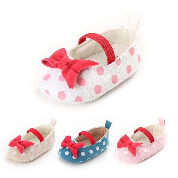 

first walkers baby girl shoes infant anti-slip polka dot girls footwear