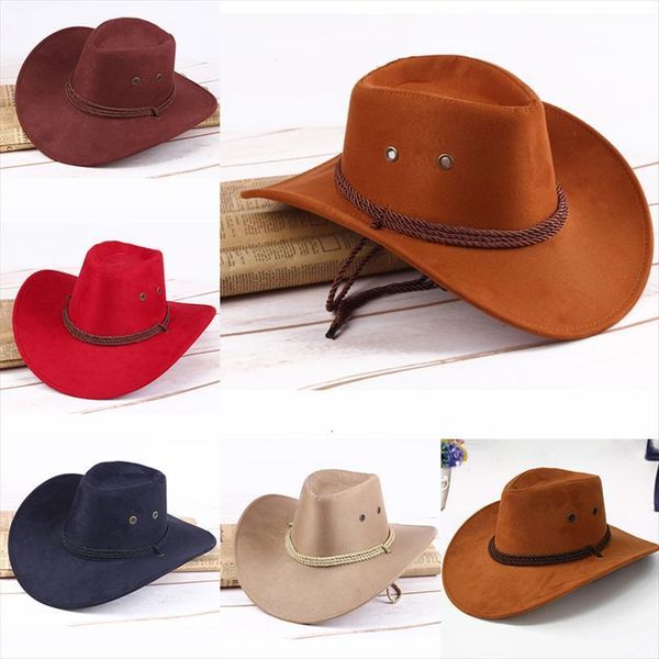 

fashion women sun shield cowboy hat summer casual artificial leather traveling western outdoor cap foldable wide edge hats, Blue;gray