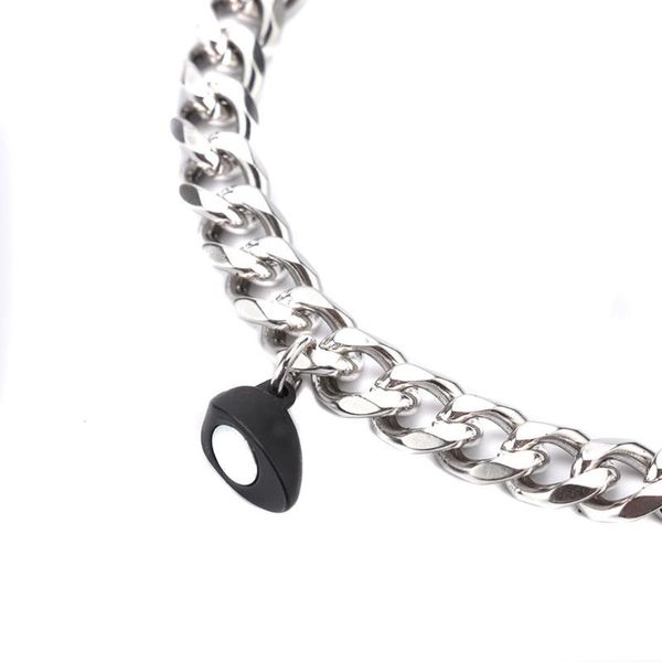 

charm bracelets d0lc couples magnet bracelet stainless steel heart-shaped attractive wristband for men and women valentine'day gifts, Golden;silver