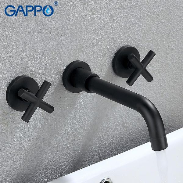 

bathroom sink faucets gappo basin black waterfall bath water taps faucet mixer tap wall mounted
