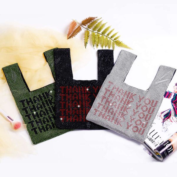 

fashion luxury new rhinestone dinner with vest net diamond handbag king bag