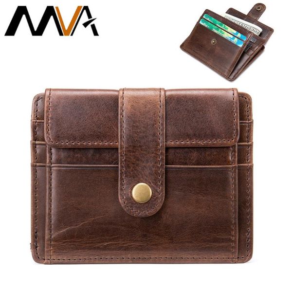 

card holders mva minimalist wallets wallet with id window ultra slim for men genuine leather holder business, Brown;gray