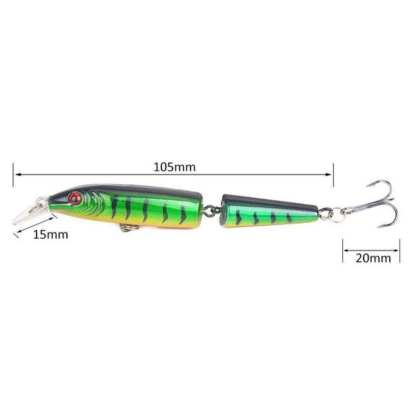 

1pcs fishing lure minnow quality professional bait 105mm 9g swim bait jointed bait 1pcs jllqhi