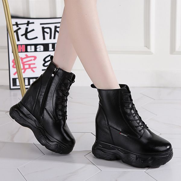 

swonco cunhas boots women female tennis shoes high-martin mhem, Black