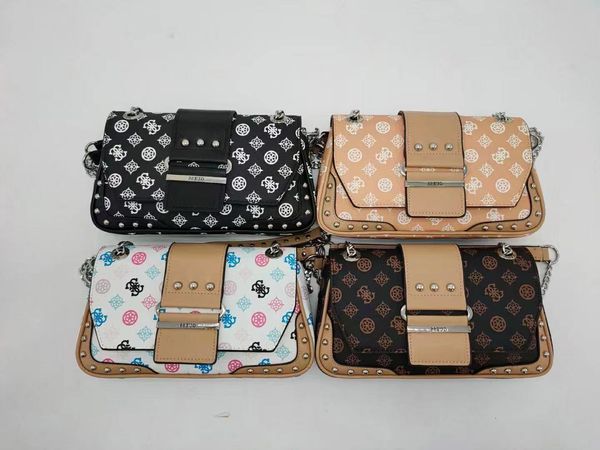 

gs new fashion embossed letter chain single shoulder messenger women's bag