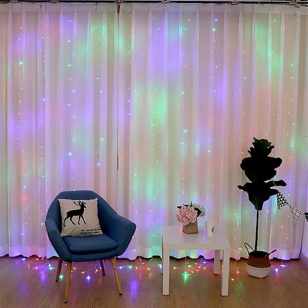 

strings 3x1m/3x2m/3x3m led light curtain icicle string lights christmas decoration sub fairy garland for window festoon