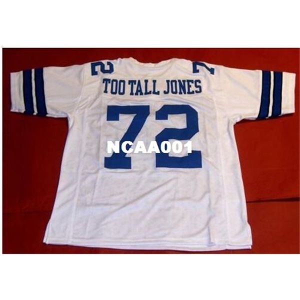 

668 custom #72 too tall jones white college jersey size s-4xl or custom any name or number jersey, Black