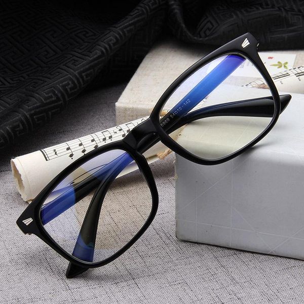 

fashion sunglasses frames blue light blocking glasses women computer goggles eyeglasses frame men clear lens eyewear female anti ray, Black