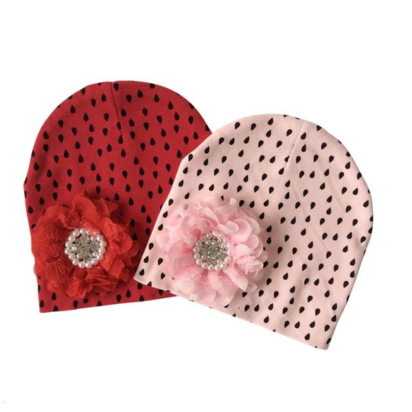 

cotton floral hat for baby girls winter caps children's beanie hats, Yellow