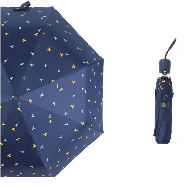 

matic sunny umbrella female cute small portable 3folding sunshade sunscreen anti-ultraviolet sun umbrella for women qyllvg