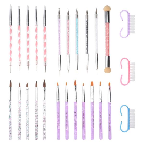 

nail brushes 1 set manicure pens art tools painting accessories, Yellow