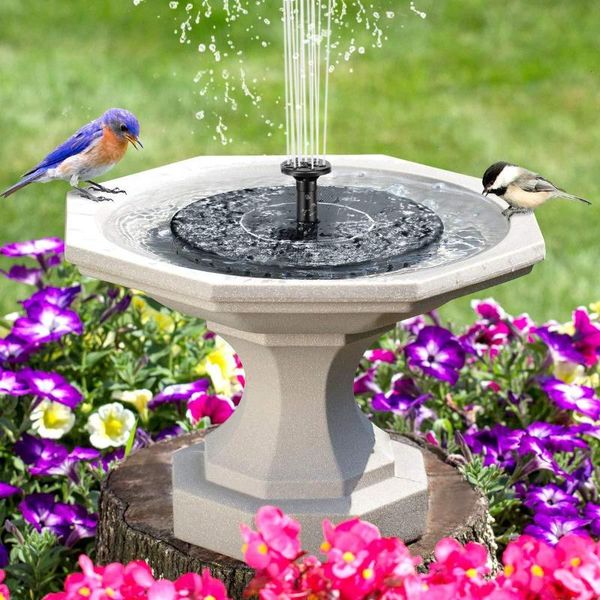 

garden decorations summer floating solar water pump, circular fountain, fountain pool pond decoration panel power