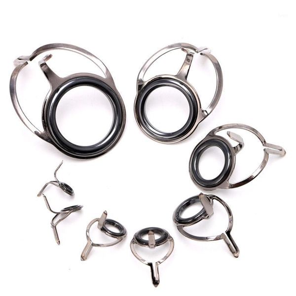 

boat fishing rods 85ab 8pcs 6# - 30# stainless steel eye rings rod guides tips line repair kit