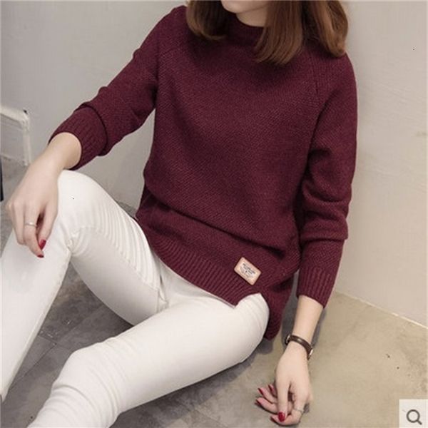 

new female o neck sweater women knitted sweaters and pullovers long sleeve pull femme winter cashmere oversized pullover, White;black