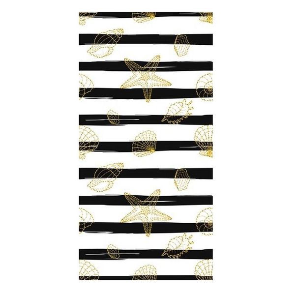 

towel gold glittering seashells starfishes beach swimming surf towels for kids girl microfiber bathroom face quick dry 140