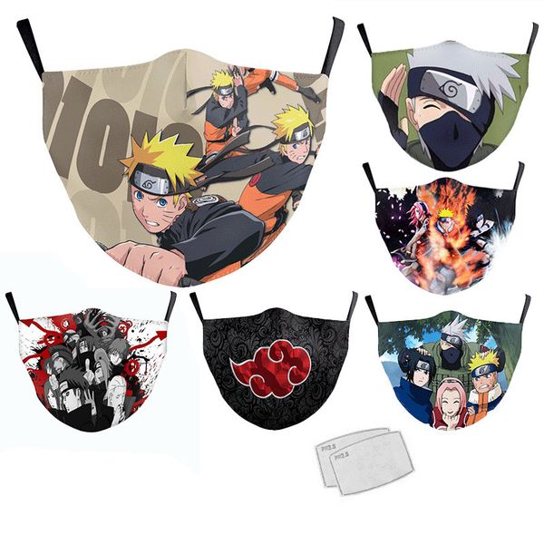 

high-quality masks 2021 new naruto series cartoon printed washable cotton ear mask