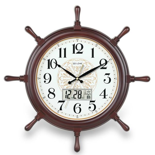 

wall clocks large retro clock bedroom glass silent rudder classic nautical novelty reloj pared home decoration we50wc
