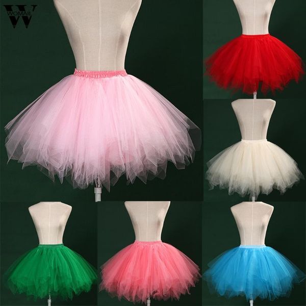 

skirts womail women skirt ballet dance mini tutu elastic candy rise cake fluffy puffy tulle crinoline underskirt beach, Black