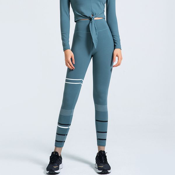 

2021 new sportswear for women fitness wear running riding clothing casual hips pants stripe female gym sport leggings forging trousers jwhs, Black;white