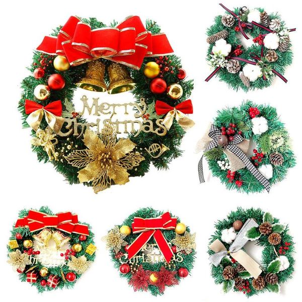 

decorative flowers & wreaths christmas wreath durable lifelike plastic garland for door window decoration artificial plants diy hanging deco