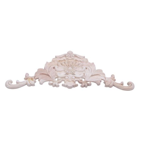 

hanging baskets botique-1x rubber wood carved applique retro furniture craft decor 38*15*1.2cm