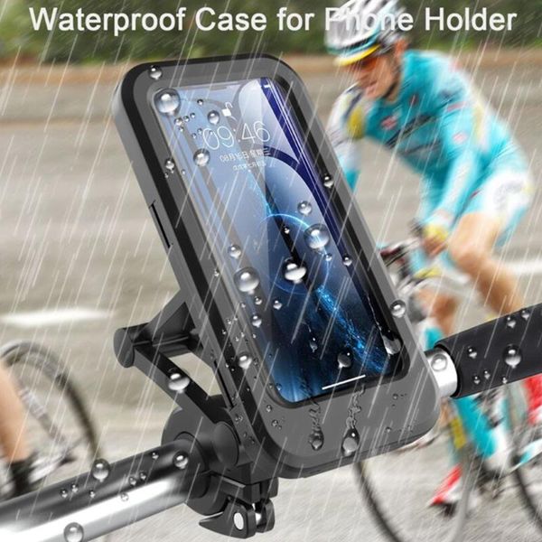 

bike groupsets motorcycle bicycle mobile phone waterproof bracket can touch screen support for rearview mirror
