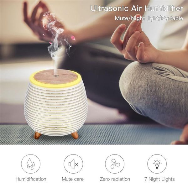 

humidifiers ultrasonic air humidifier usb aromatherapy diffuser bedroom purifier moisture mini essential oil with night lights
