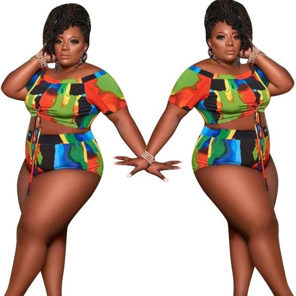 

plus size tracksuits two piece set women wholesale shorts sets crop and short leggings beach outfits matching 2021 drop, Black