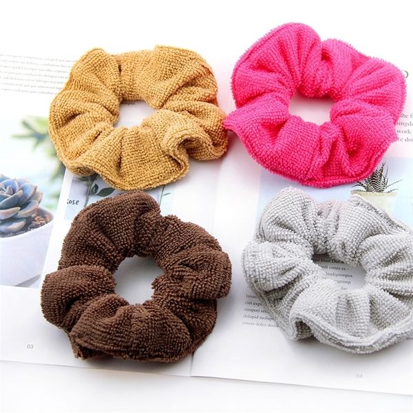 

solid color fiber girls hair bands large intestine hair ropes elastic ponytail holder scrunchies headband hair flowers accessories h26upzj, Slivery;white