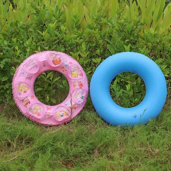 

children's water swimming circle thickened pvc ring double balloon inflatable crystal, Blue