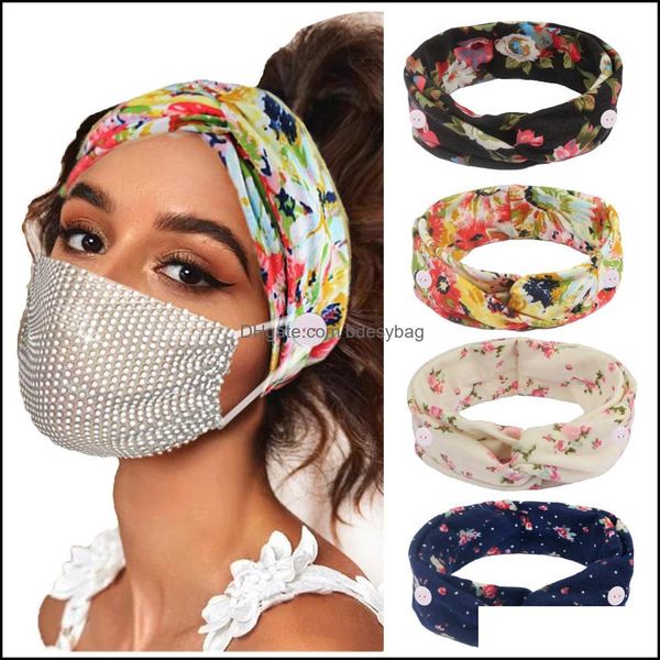 

headbands hair jewelry jewelryanti-lock intersection mask headband, womens outdoor sports without trace button knot headwear drop delivery 2, Silver
