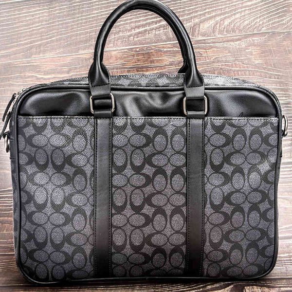 

briefcase 2021 pvc plaid old flower men's classic case laptop