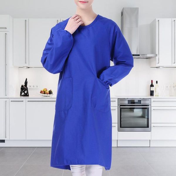 

apron adjustable durable polyester long sleeve kitchen apron for cooking