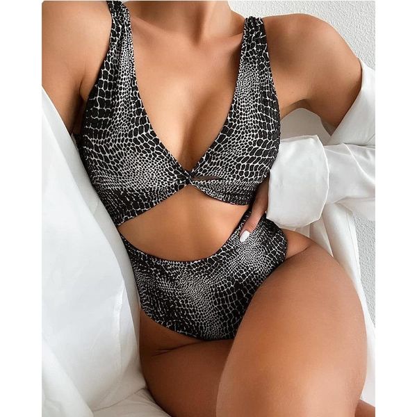 

two-piece suits marble print knotted swimsuit swim one pieces bath for surging suit women