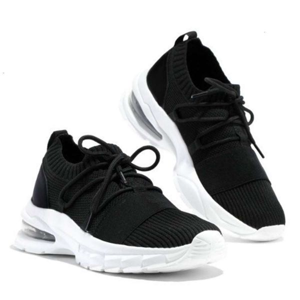 

and Casual shoes 2021 spring autumn new air cushion flying women's large lace up casual single mesh PKZI PFDE, White