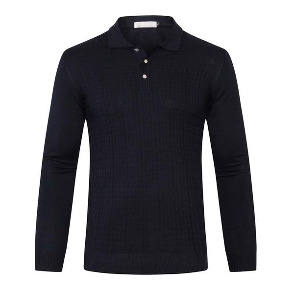 

wool sweater men's 2021 new business long sleeve button printing casual england quality big size -5xl comfortable, White;black