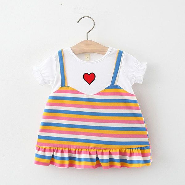 

melario girls striped dress new fashion summer toddler baby suspender princess dresses costumes newborn outfits casual clothing, Red;yellow