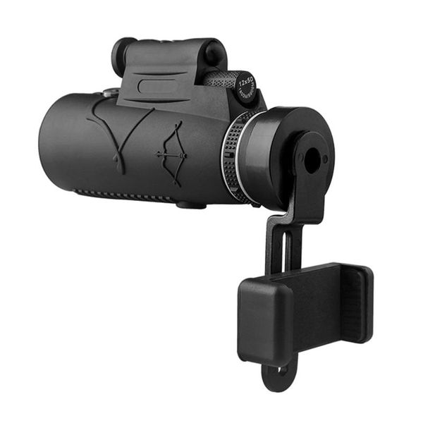 

telescope & binoculars 12x40 high definition monocular bak4 prism night vision with smartphone holder and tripod for wildlife