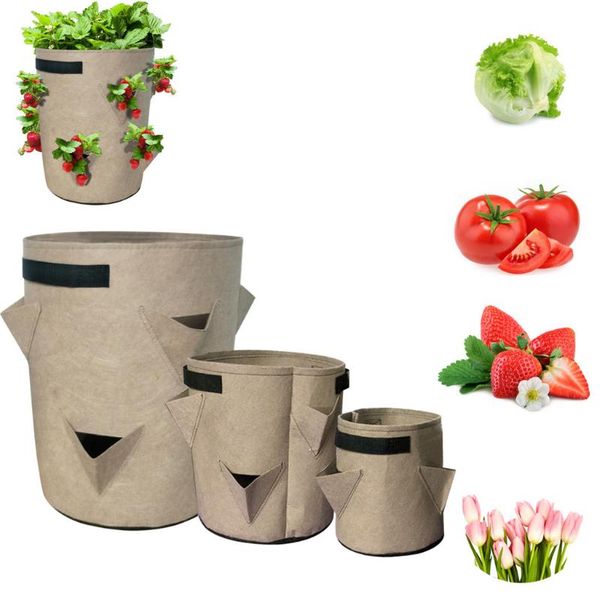 

planters & pots plant grow bags pot gardening bag strawberry planting feltcloth container thicken garden seedling
