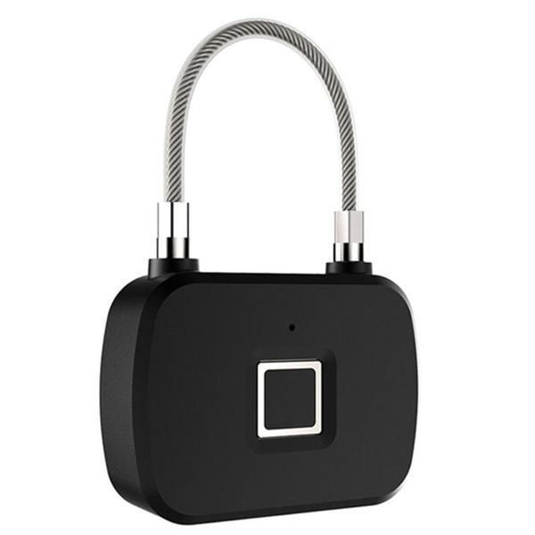 

smart lock l13 pure fingerprint unlocking door security padlock usb rechargeable waterproof travel anti-theft