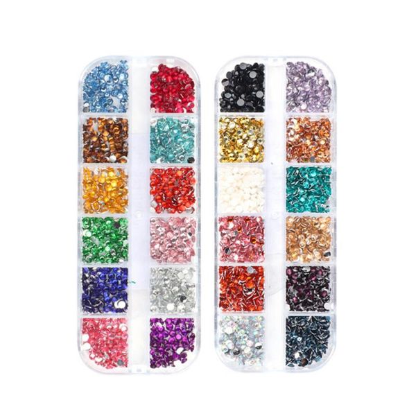 

nail art decorations 2 boxes diy studs stones 3d manicure jewelry, Silver;gold