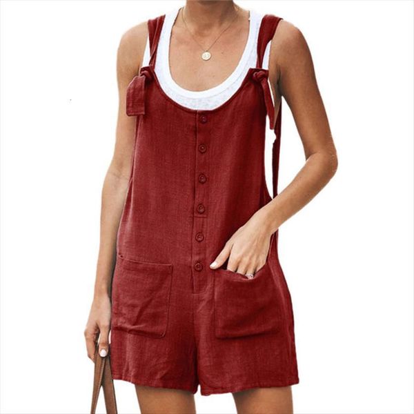 

clothing set sleeveless straps overalls womens jumpsuit solid backless loose mini playsuit plain outfits, Black;white