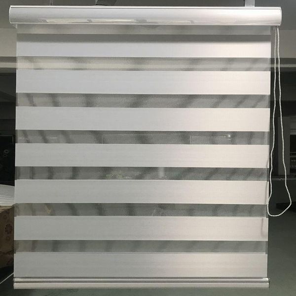 

blinds 2021 zebra custom made 90% blackout double layer roller in white window curtains shades french slat