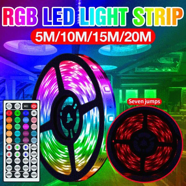 

strips dc 12v backlight led strip light diode tape rgb ribbon lamp 5m 10m 15m 20m colorful lights tv deskscreen decoration
