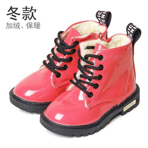 

winter children warm shoes kids male fashion waterproof boots cotton shoes girls boys snow boots chaussure enfant eu21-36, Black;grey