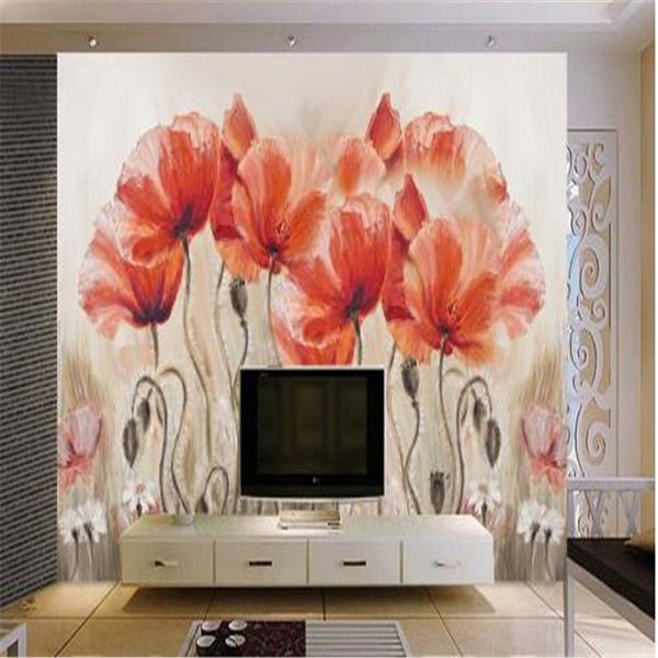 

wallpapers european style wall paper for walls 3d hand painted emboss flowers oil painting simple living room